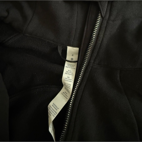 Lululemon Scuba Hoodie Light Cotton Fleece (Floral Flock) Black size 4 - Picture 6 of 7